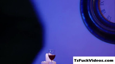 shemale Khloe Kay sucks Masons dick and geTranny banged