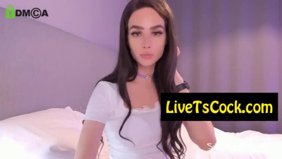 pretty tranny whore stroking her cock on live webcam li