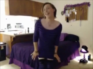 Cute Tranny Dances Strips Masturbates For You