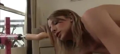 cute shemale and her fuck machine