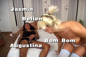 1 Girl vs 4 shemales