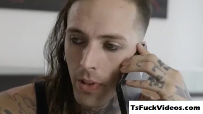 hot Tranny Casey Kisses loves bigdick and gets railed 0