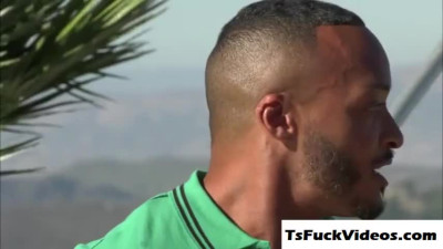 hot shemale Joss Amor sucks stepdads big black dick 031