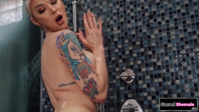 Plumber asslicks and barebacks busty transsexual Aubrey Kate