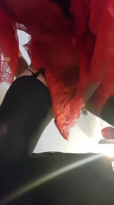 Riding Dildo with Pink Wig