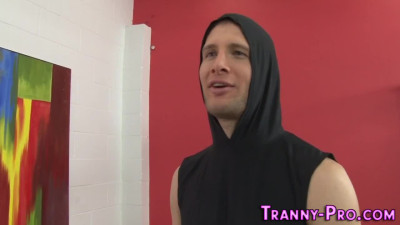 Trans slut gets facialized