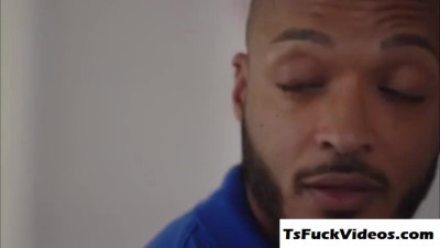 assed Tranny Angelina Please takes a bbc up her ts ass