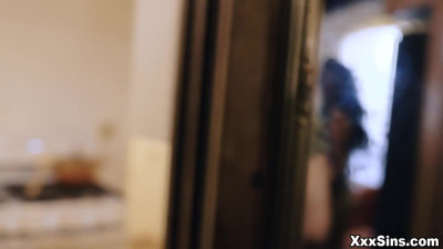 Trans woman Jessy Dubai and her husband fuck babysitter