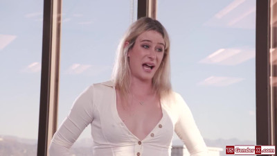 Trans boss Nikki Vicious rimmed and barebacked by employee