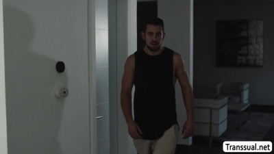 Horny trans woman gets her ass fucked by boyfriends friend