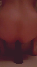 Huge black dildo anal