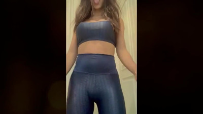 Cute Tgirl jerks her monster cock