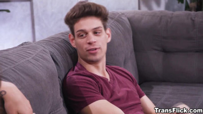 Everyone gets flirty inside the house and and starts fucking in a hot threesome fuck sesh