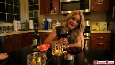 Busty Aspen Brooks licks and fucks a blonde girls cunt