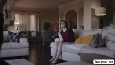 Gorgeous trans babe fucks the pussy of her crush bestfriend