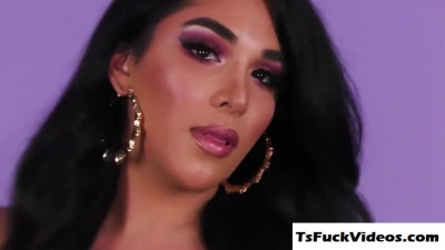 huge tiT girl latin shemale Jane Marie gives bj and bar