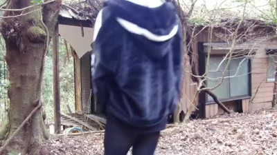 Masturbation Clothes in an Abandoned House in the Fores