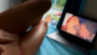 Hot Masturbates like a Girl Cums in her Pink Panties Ci