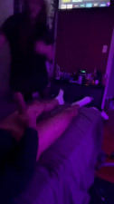 Blonde sneaky slut takes Str8 Latino cock