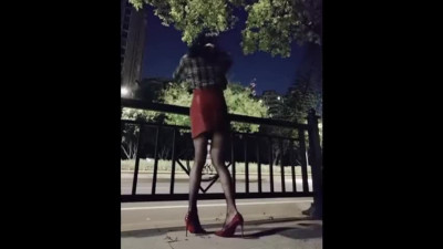 Thai Ladyboy getting Crazy on the Streets Fully Public