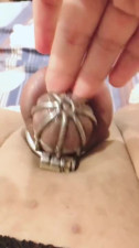 cum in chastity cage 3