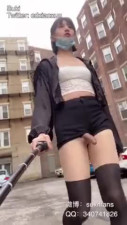 Gorgeous Chinese Trans Loves outdoors and Cum