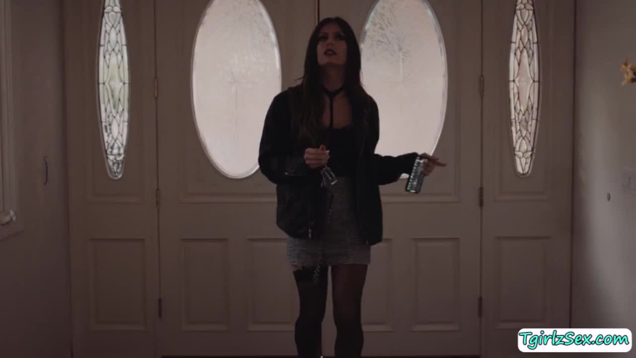 Watch Busty shemale lets her boyfriend bang her wet tight ass Shemale Porn Videos | TranSexBig.