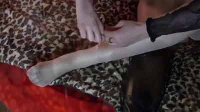 Nylon Stinky Stocking Blowjob