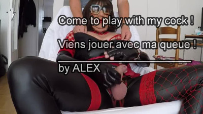 Mature tranny cock play