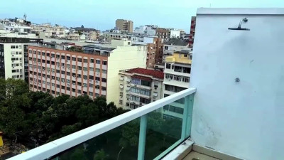 Shemales fuck guys on the roof in front of neighbours