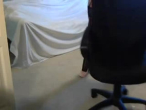 Tranny Babe Smoking and Stroking