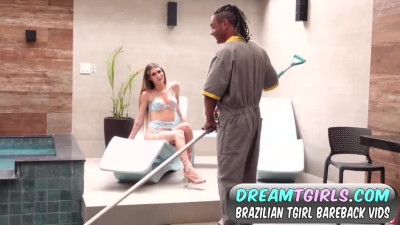 Horny Brazilian Tgirl Hot Big Cock Bareback