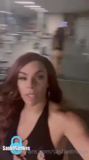 Sasha Strokes Double Nut At The Gym
