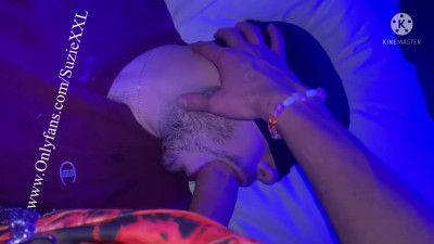 Huge cock trans cums in guys mouth