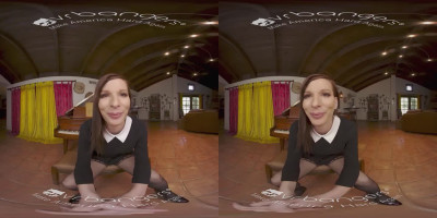 VRB TRANS Solo Piano Training with Huge Silicone Dildo