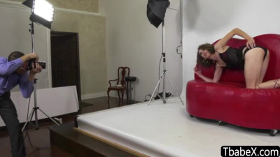 Glamorous ts model Lily Demure takes a bigcock in her mouth and ass