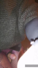 Sexy buttocks short skirt beat the cock on the side of the road until ejaculation