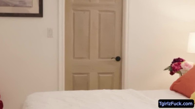 Busty ts model Lena Kelly moans as her ass gets nailed from behind