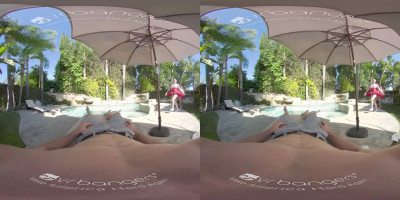 VRBTrans Two Hot Cheerleaders In Nasty Outdoor Threesome VR Porn