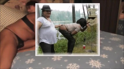Black tranny fucked by a chubby guy