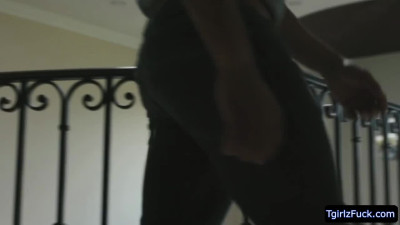 Horny ts model Interracial anal sex with t swallows Dillions bbc