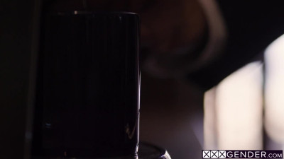 Bad shemale Ariel X enjoyed hardcore anal sex after she swallowed big dick