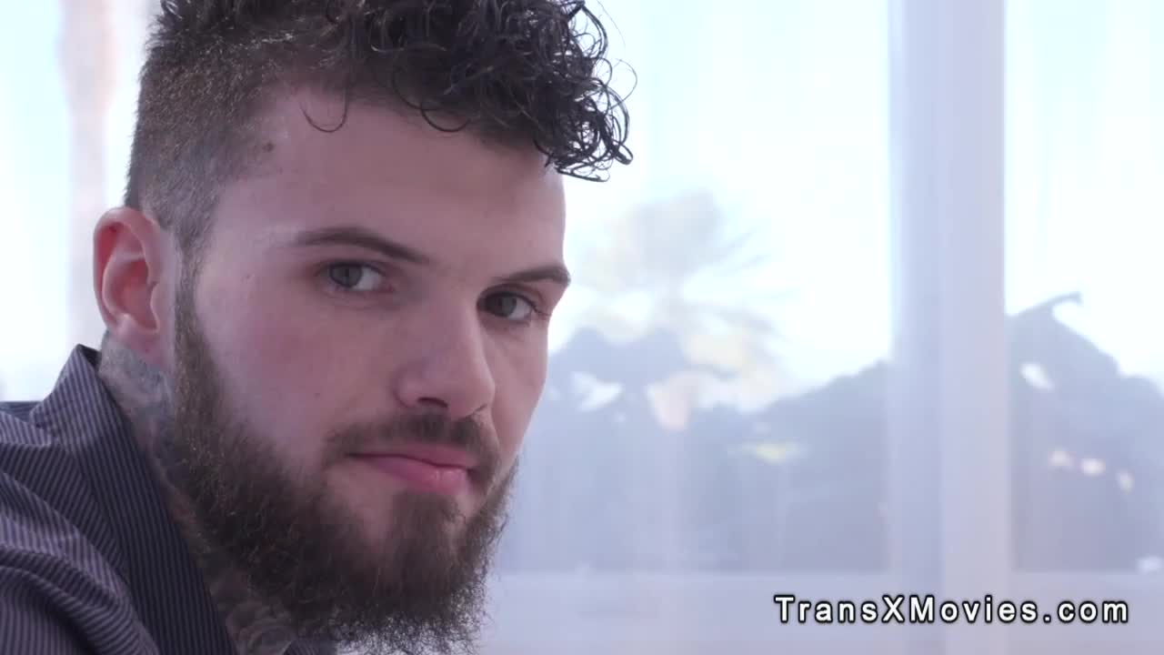 Watch Busty trans gets big cock up his ass on the sofa Shemale Porn Videos | TranSexBig.