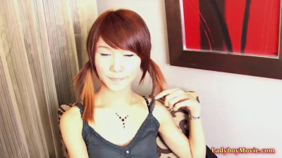 Ladyboy Tus Changes Her Outfit And Jerks Off Solo
