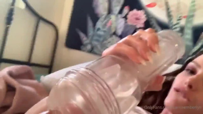 Bombshell stroking herself