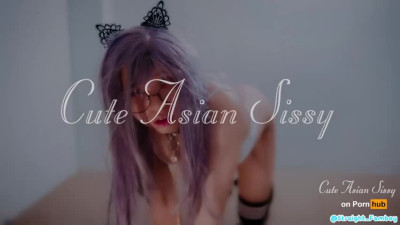 Cute Crossdresser CD Intense ass in Chastity CuteAsianC