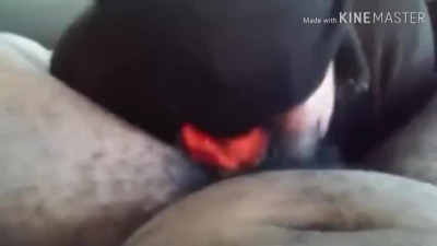 My nut all swallowed up by monster tranny