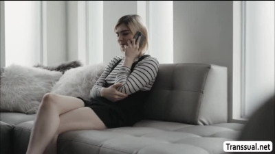 TS Ella sucks her Stepbros hard dick