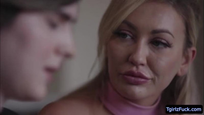 Horny shemale Ella Hollywood licks and fucks Adira Allures pussy