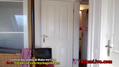 Super Hot Shemale Mycha Goldmann on Webcam Part 2